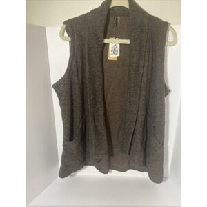 North River outfitters women's vest ‎ Size Medium Peppercorn Soft Open front H1